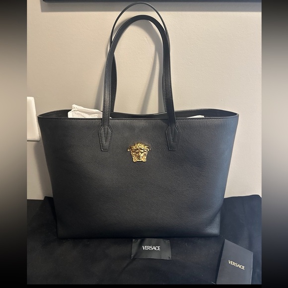 AUTHENTIC Versace La Medusa Leather Tote - Picture 3 of 11